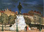 Zygmunt Waliszewski Statue of general Championnet in Valence oil painting on canvas